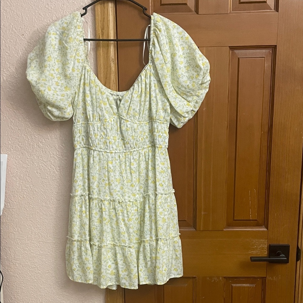 Trixxi White and Yellow Floral Dress